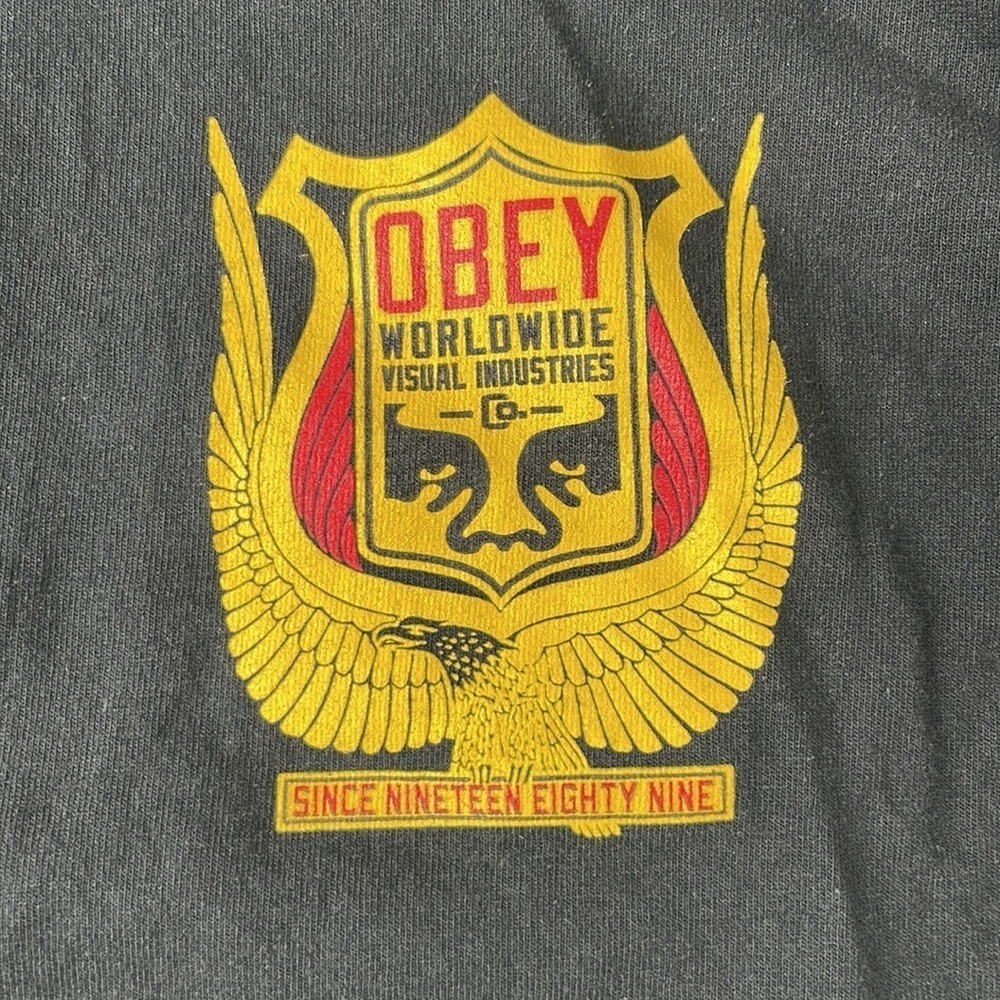 OBEY Mens Black Short Sleeve Tee Shirt, size Medium - Picture 3 of 7